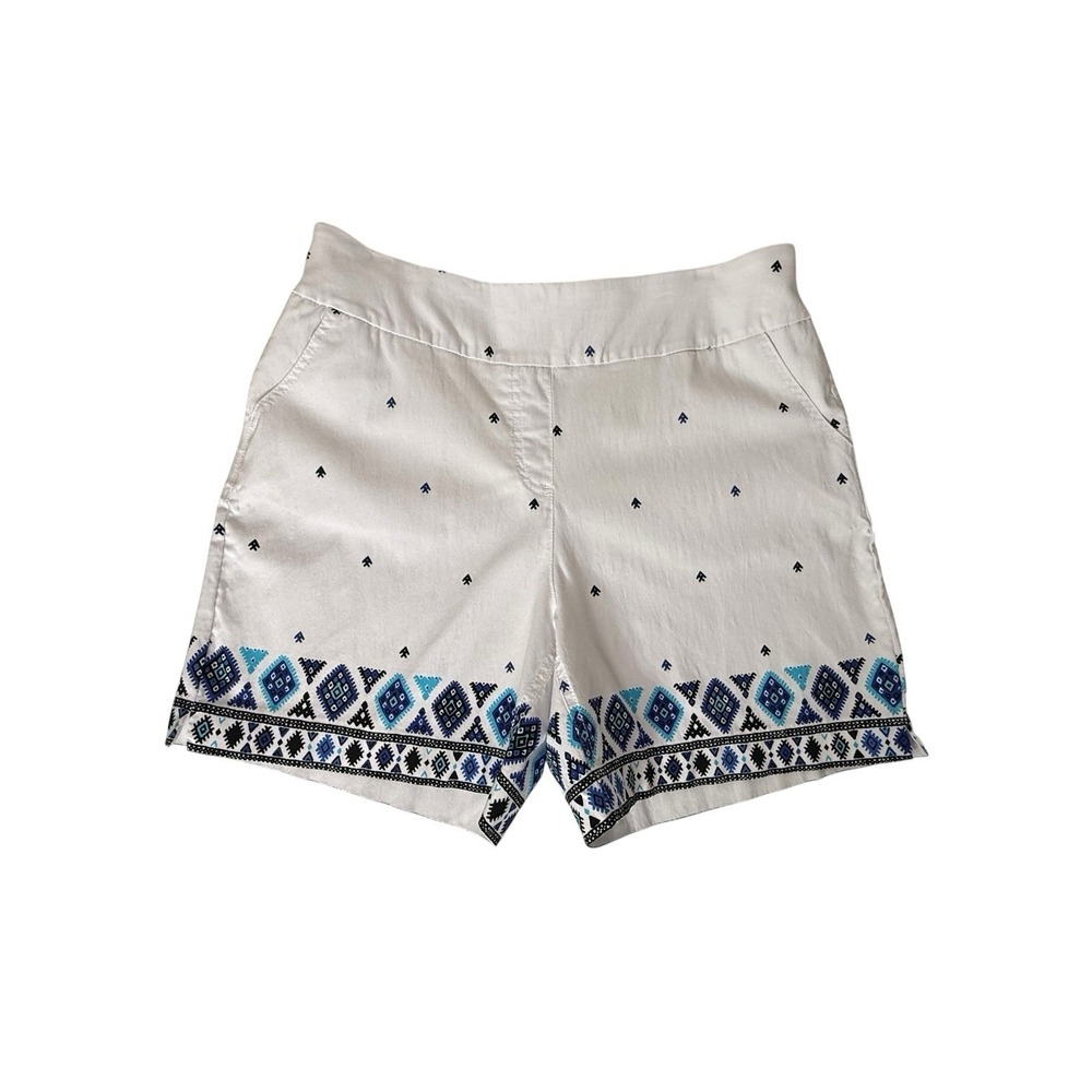 Westbound Stretchy Womens Shorts Size 14 Geometric Side Slit Pockets